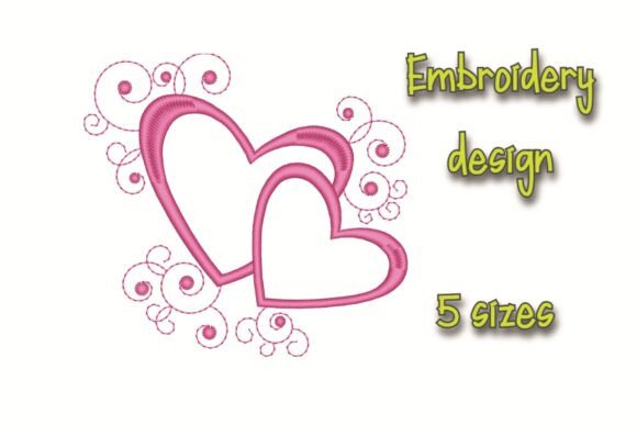 Hearts Embroidery Designs for Etsy Sellers