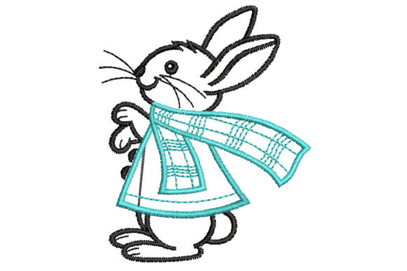 Review: Cartoon Bunny with Scarf Embroidery for Etsy