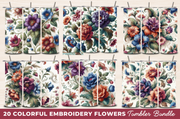 Review: Colorful Embroidery Flowers Tumbler Wrap for Craft Fairs