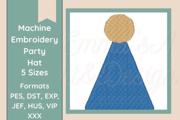 Review: Party Hat Machine Embroidery Design for Etsy