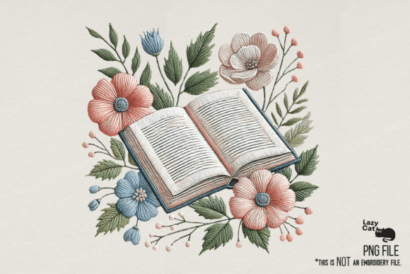 Reviewing Book Flower Embroidery PNG Clipart for Crafters
