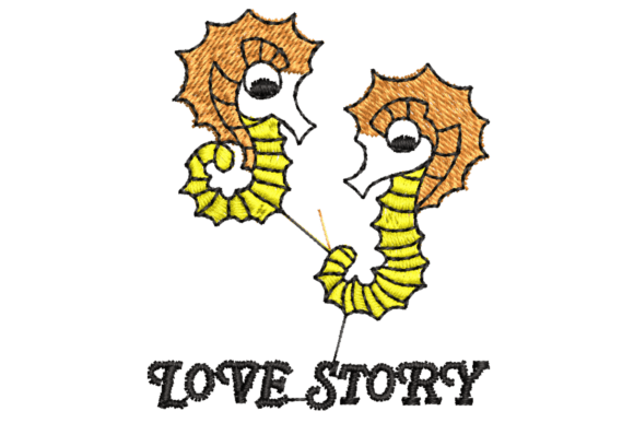 Reviewing Intertwined Seahorses Embroidery Design
