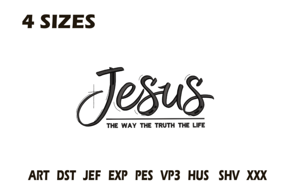 Reviewing Jesus the Way the Truth Embroidery for Boutiques