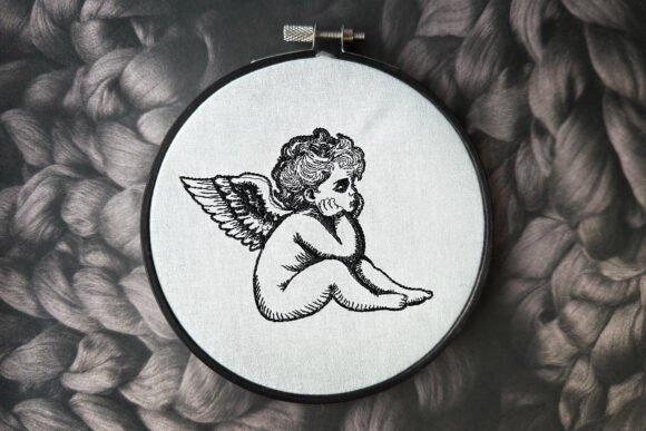 Reviewing the Sad Baby Angel Embroidery Design